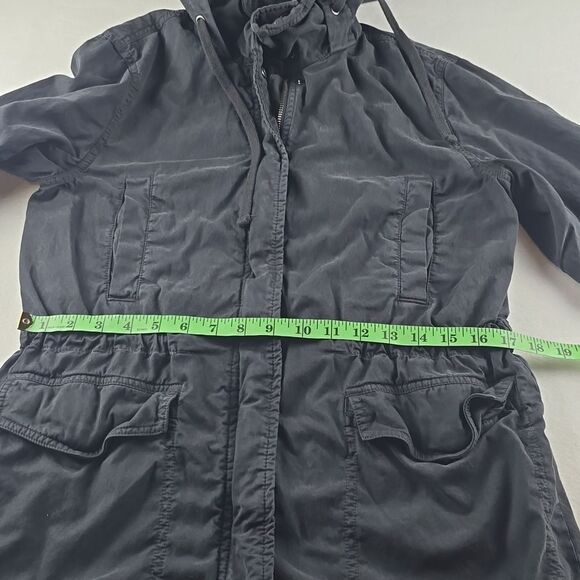 JAMES PERSE Women's Off Black Hooded Utility Jacket Size 1 / Small - Picture 15 of 15